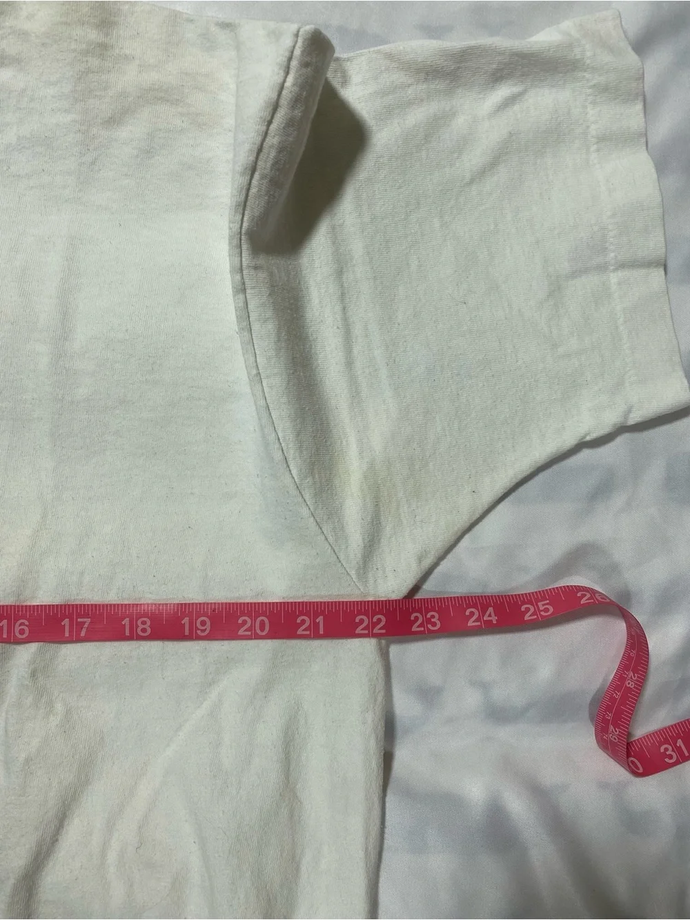 90’s Fruit of the Loom single stitch White Tee with Green Tree Artwork